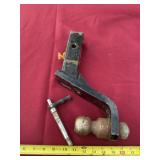 Truck hitch with 2 inch ball and hitch pin.