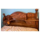 Queen size bed frame is by Gold crest with sheets