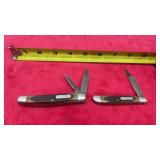 SCHRADE old Time knives a 2 blade and a single