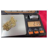 10 karat gold scrap necklaces, 2.19 g