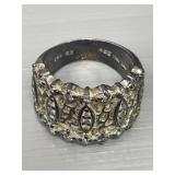Sterling silver ring marked .925 C Z made in