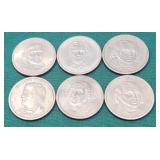 6 Presidential Dollars