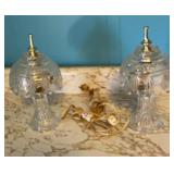 two small table lamps night lamps