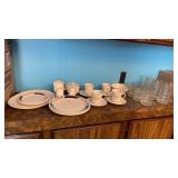 Correll four piece dish set with Crofton salt and