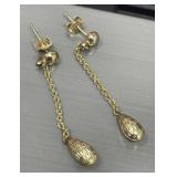 Tested 14 karat gold earrings, .84g