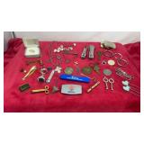 Tie  clips, including swank cufflinks , Bi Petro