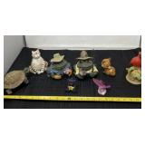 Frog, butterfly, turtle, fox, cat and cardinal