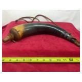 Powder horn made with a real animal horn and