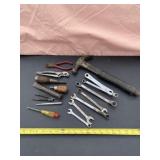 Hammer, wrenches, wedge and more.