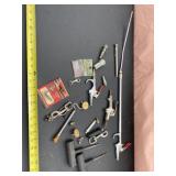 Air gun, gauge, coupler plug and tire plugs.