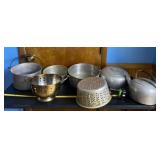 Strainer, fry basket and aluminum pans