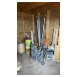 Corner full aluminum tubing, PVC pipe wood traps