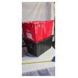 Four lid locking totes