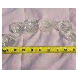 CLEAR GLASS SALT CELLARS-HEXAGONAL SHAPE