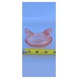 Small hen on nest light pink