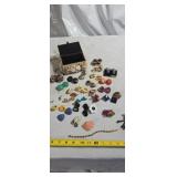 Costume jewelry, sea shell jewelry box