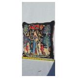 Vintage Medieval Design Lady With Lion & Unicorn