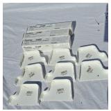 Vinyl rain gutter cement and end caps