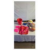 Kids life vest, beach play set basket balls and