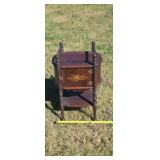 Vintage  Wood Humidor Smoke Box Accent Telephone