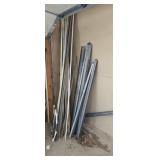 Corner full pvc pipe, metal tracks