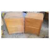 Two oak night stands
