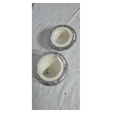 2 toilet stool flanges 3"X4" one is an offset