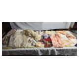 cream-colored lace, vintage baby clothes and more