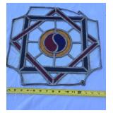 Small lead stained glass panel