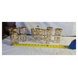 vintage Culver Chantilly 22k gold highball glass,