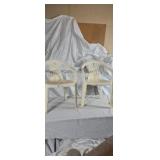 Outdoor plastic chairs