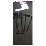 Sledgehammer with fiberglass handle tile Spade