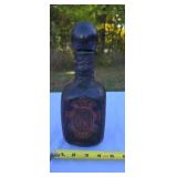 Vintage Italian tooled leather wrapped green