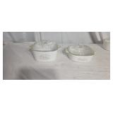 2 CorningWare 3 & 2 liter covered dishes
