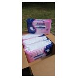 Case of Attends Pads 120 count.