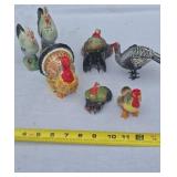 Rooster , turkey salt and pepper shakers turkey