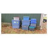 Stack of plastic totes