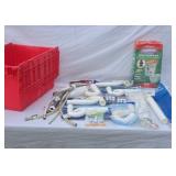 Plumbing supplies and tote