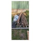 Scrap metal bed rails fluorescent lights