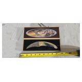 Decorative Knife With Flag On Blade And Gold