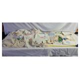 hand-embroidered table runner, Crocheted Doilies