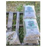 11 bags river rock 1/2 cubic foot (one open)