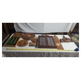 Shadow box , hand carved wood and more