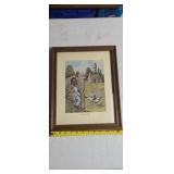 framed print titled "Done Got Caught"