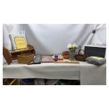 Home Decor- Baskets, Wooden Decor. Shelf and more