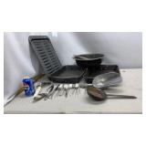 Roasting Pans, Silverplate Silverware, and more