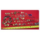 Gold , silver toned earrings and others