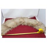 Vintage Retro 1960s Coyote Fox ? Fur Silk Back