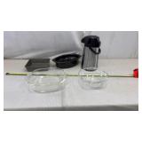 Small Roaster, Pyrex Dishes, vacuum insulated