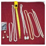 Like pearl necklaces and earrings includes Sarah